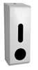 Standard 3 Roll Tissue Dispenser  -  White Metal 